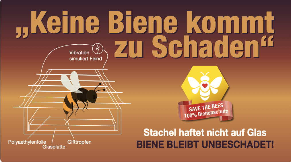 Sanfte Glaskuppel-Methode der Bienengift-Gewinnung