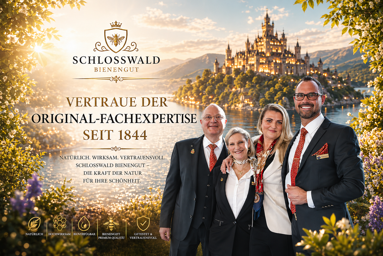 Das Team des Schloßwald-Bienengut, Familienimkerei in fünfter Generation